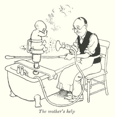 母の助け（リトグラフ 作： William Heath Robinson