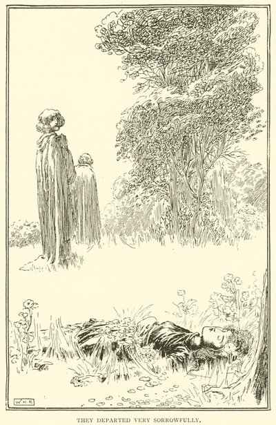彼らはとても悲しそうに出発しました 作： William Heath Robinson