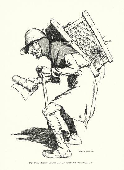最高に愛したフェアーな女性たちへ（リトグラフ 作： William Heath Robinson