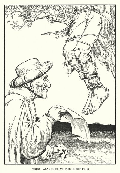 あなたのサラリーはジベッと足元にある（リトグラフ 作： William Heath Robinson