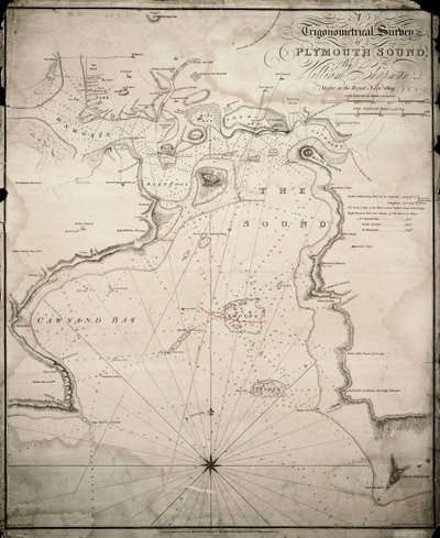 プリマス海峡の三角測量 作： William & Heather William Chapman