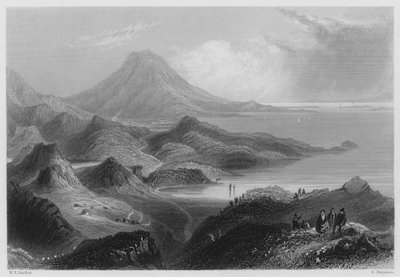 コーン湖とネフィン山（銅版画 作： William Henry (after) Bartlett