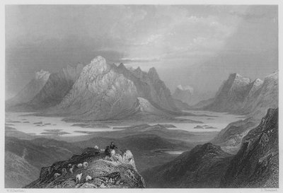 コネマラ、クルーナカーティンの丘からの風景（エングレーヴィング 作： William Henry (after) Bartlett