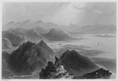 バントリー・ベイ、シュガー・ローフ・マウンテンの風景（彫刻 作： William Henry (after) Bartlett