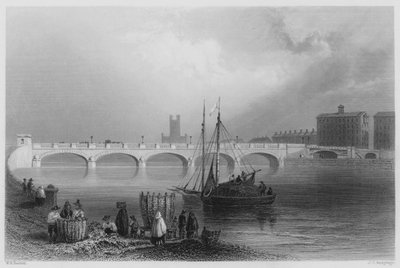 リムリックのウェルズリー橋（彫刻 作： William Henry (after) Bartlett