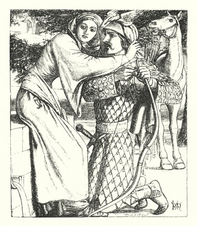 オリアナのバラード」（版画 作： William Henry (after) Hunt
