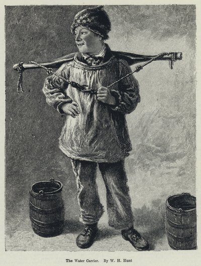 水の運び屋」（リトグラフ 作： William Henry (after) Hunt