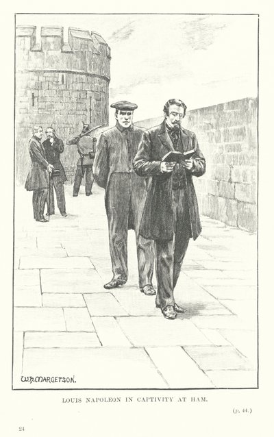 ハムのルイ・ナポレオンの捕虜生活（リトグラフ） 作： William Henry (after) Margetson
