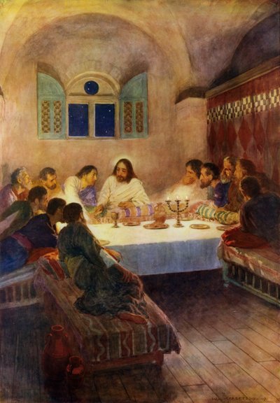 最後の晩餐」（カラーリトグラフ 作： William Henry (after) Margetson