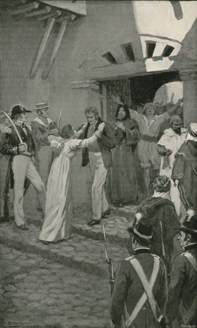 イギリス海軍によるアルジェでのキリスト教奴隷の解放（リトグラフ 作： William Henry (after) Margetson
