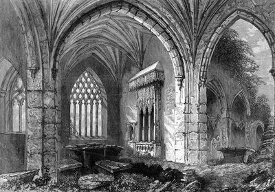 ホーリークロス修道院、1841年 作： William Henry Bartlett