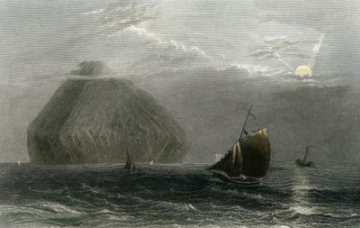 JTウィルモア（手彩色彫刻）によって刻まれたAilsaクレイグ 作： William Henry Bartlett