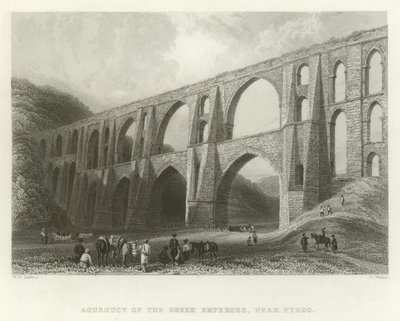 トルコのPyrgo近くの皇帝の水道橋 作： William Henry Bartlett