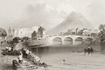 1860年代のジョージ・バーチューによる「アイルランドの風景と古代」からのメイヨー州バリナ 作： William Henry Bartlett
