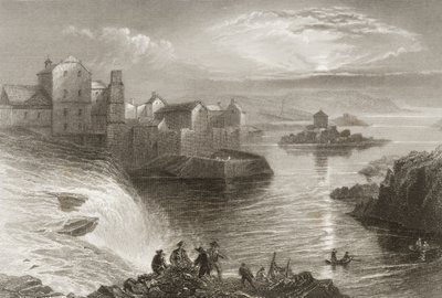 1860年代のジョージ・バーチューによる「アイルランドの風景と古代」からのドニゴール州バリシャノン 作： William Henry Bartlett