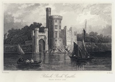 リー川から見たブラックロック城(彫刻) 作： William Henry Bartlett