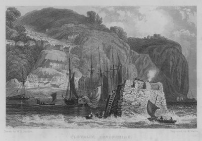 Clovelly, Devonshire (carving) 作： William Henry Bartlett