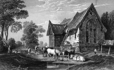 Coggeshall修道院、エセックス、ジョージヴァーチュー発行、1833年 作： William Henry Bartlett