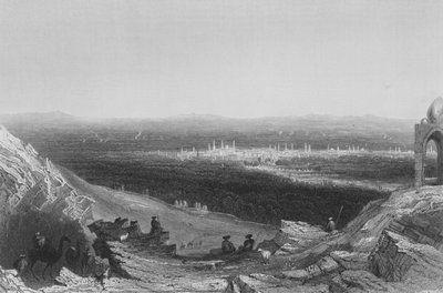 ダマスカス、山側からの遠景 作： William Henry Bartlett