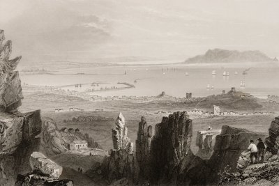 キングスタウン採石場のダブリン湾、ジョージヴァーチュー作「アイルランドの風景と古代」1860年代 作： William Henry Bartlett