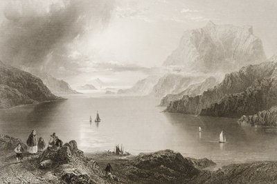 ジョージヴァーチュー作「アイルランドの風景と古代」（1860年代）のゴールウェイ州、コネマラ、コネマラのイーグルマウンテン 作： William Henry Bartlett
