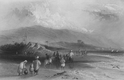 エーカー湾のキション川のフォード 作： William Henry Bartlett