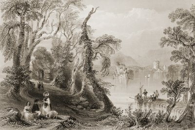 イニスファッレン、キラーニー郡、キラーニー郡、ジョージヴァーチュー作「アイルランドの風景と古代」1860年代 作： William Henry Bartlett