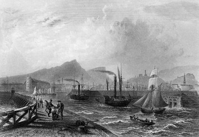 1820年頃、ロバートウォリスによって彫刻されたリースピアとハーバー 作： William Henry Bartlett
