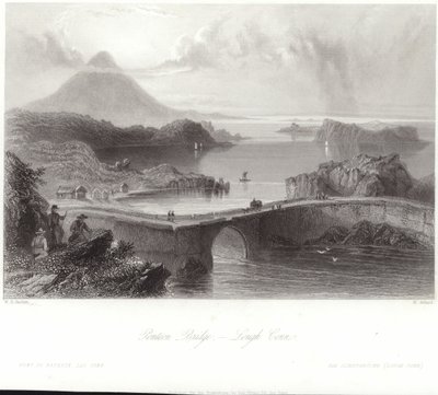ラフコンのポンツーンブリッジ 作： William Henry Bartlett