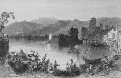 ベイルート港、古代ベロタイ 作： William Henry Bartlett