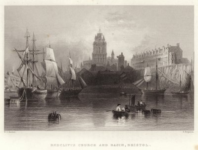 レッドクリフ教会と盆地、ブリストル 作： William Henry Bartlett