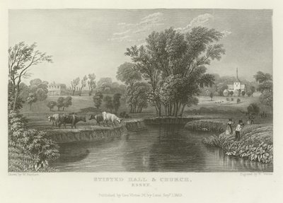 Stisted Hall and Church、エセックス 作： William Henry Bartlett