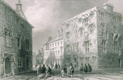 ジョージヴァーチュー作「アイルランドの風景と古代」（1860年代）、ゴールウェイ州ゴールウェイのストリートシーン 作： William Henry Bartlett