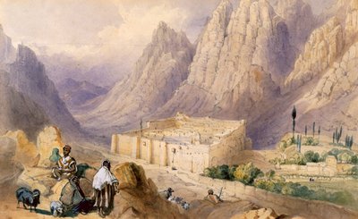聖カタリナ修道院、シナイ山 作： William Henry Bartlett