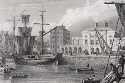 1830年代のアイルランド、リメリックのカスタムハウス 作： William Henry Bartlett