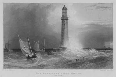 The Eddystone Light House, Devon (the engraving) 作： William Henry Bartlett