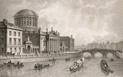オーウェンによって刻まれたダブリンの4つの法廷 作： William Henry Bartlett