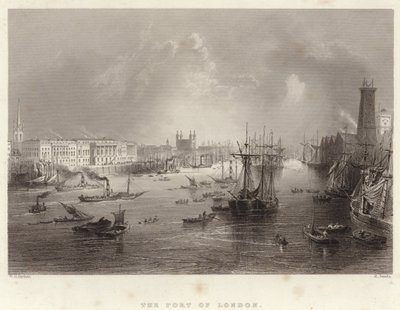ロンドン港 作： William Henry Bartlett