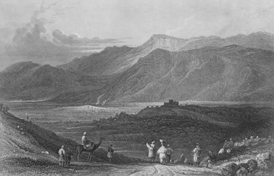 ズガルティの村、レバノン山 作： William Henry Bartlett