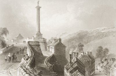 ウォールとウォーカーの柱、ロンドンデリー、ジョージヴァーチュー作「アイルランドの風景と古代」1860年代 作： William Henry Bartlett