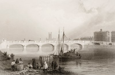 ウェルズリーブリッジ、アイルランド、リメリック、ジョージヴァーチュー作「アイルランドの風景と古代」より 作： William Henry Bartlett
