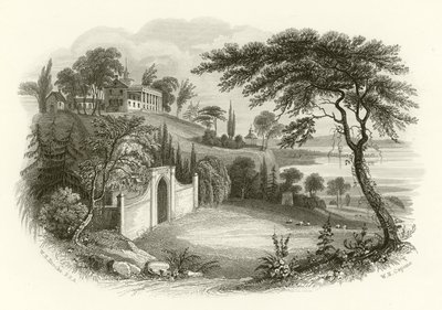 ポトマックのマウントバーノン、ワシントンの住居と墓 作： William Henry Brooke