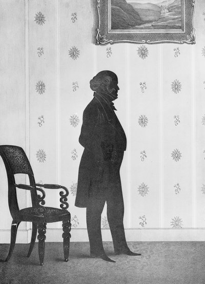 マーティン・ヴァン・ビューレンのシルエットの肖像、1844年 作： William Henry Brown