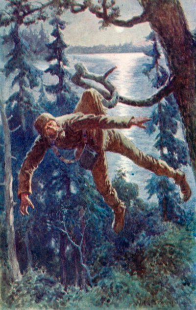 思わぬ障害がシャツのスカートをつかみ、空中にぶら下がっていた 作： William Henry Charles Groome