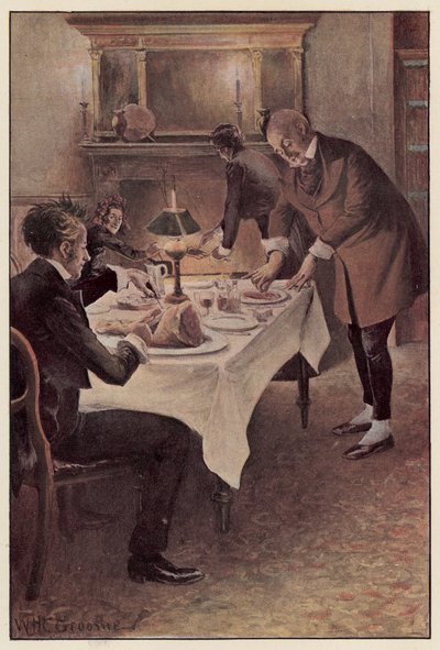 鞍はマトンをスライスする 作： William Henry Charles Groome