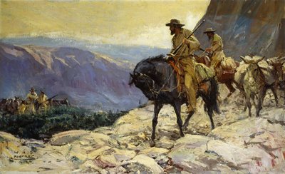 ハンターとパックミュール 作： William Henry Dethlef Koerner