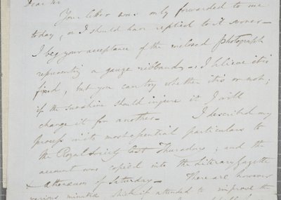 ウィリアムヘンリーフォックスタルボットからジェームズデイビッドフォーブスへの署名入り手紙、1839年 作： William Henry Fox Talbot