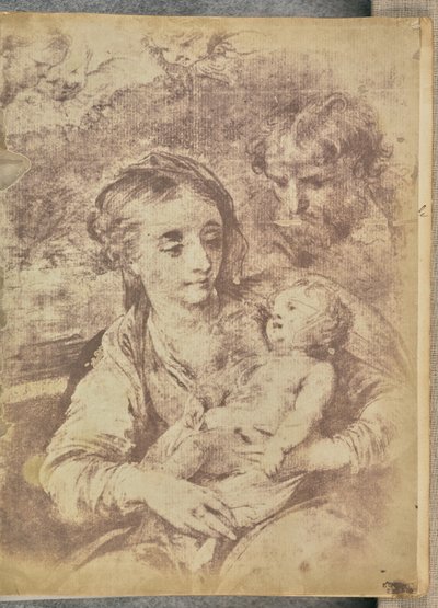 3つのケルビムと聖家族。 作： William Henry Fox Talbot