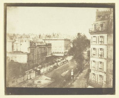 パリの大通りの眺め 作： William Henry Fox Talbot