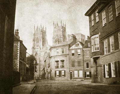 レンドールストリート、1845年のウェストフロント、ヨークミンスター 作： William Henry Fox Talbot